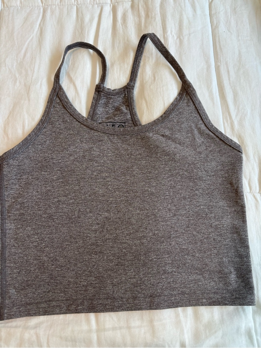 Fleo Heather Gray Cropped Camisole Tank
